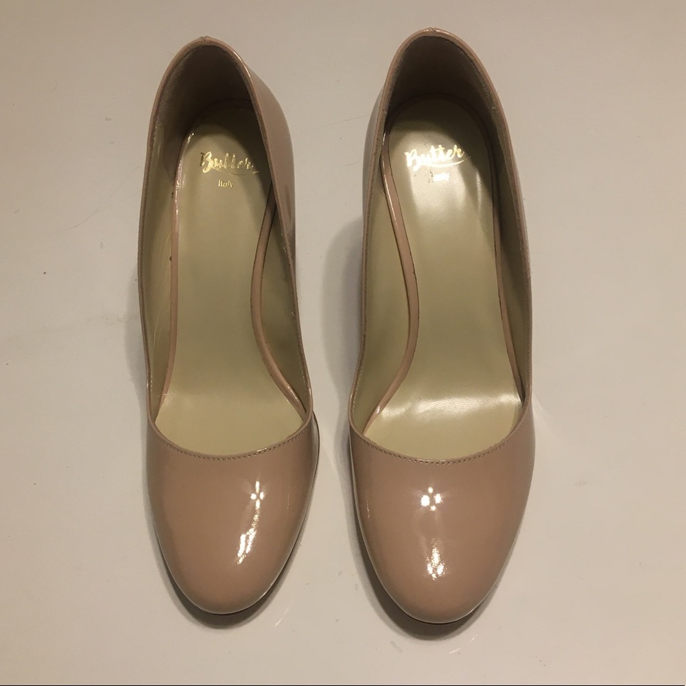 Butter Nude Patent Leather Heels